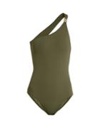 Matchesfashion.com Melissa Odabash - Seychelles One Shoulder Swimsuit - Womens - Khaki