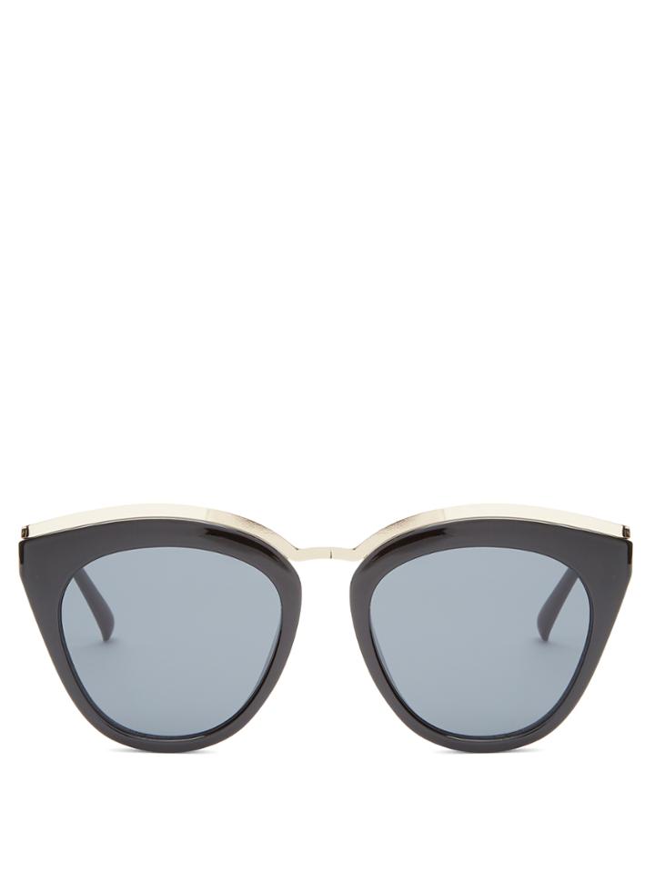 Le Specs Eye Slay Mirrored Cat-eye Sunglasses