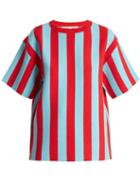 Matchesfashion.com Diane Von Furstenberg - Milano Striped Sweater - Womens - Blue Stripe