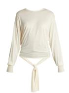 Matchesfashion.com Esteban Cortzar - Split Back Wool And Silk Blend Sweater - Womens - Ivory