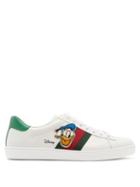 Matchesfashion.com Gucci - X Disney Ace Donald Duck Leather Trainers - Mens - White