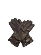 Gucci Angry Cat Leather Gloves