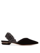 Nicholas Kirkwood Courtney Velvet Slingback Loafers