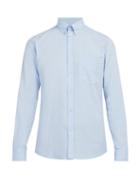 Matchesfashion.com Givenchy - Logo Embroidered Cotton Oxford Shirt - Mens - Light Blue