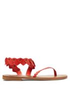 Matchesfashion.com Lvaro - Aruba Heart Strap Leather Sandals - Womens - Red