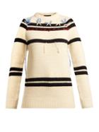 Matchesfashion.com Calvin Klein 205w39nyc - Loose Thread Striped Wool Sweater - Womens - Cream