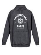 Balenciaga - Paris-logo Oversized Hooded Sweatshirt - Mens - Black