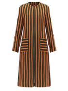 Matchesfashion.com Staud - Mia Striped Terry Coat - Womens - Green Multi