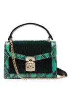 Matchesfashion.com Miu Miu - Confidential Matelass Quilted Velvet Shoulder Bag - Womens - Dark Green