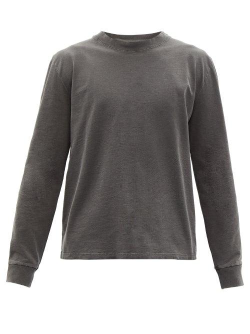 Matchesfashion.com Jeanerica Jeans & Co. - Leo Cotton-jersey Long-sleeve T-shirt - Mens - Dark Grey