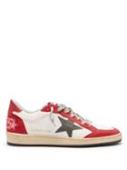 Matchesfashion.com Golden Goose Deluxe Brand - Ball Star Low Top Leather And Suede Trainers - Mens - Red White