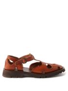 Hereu - Floreta Cutout Leather Sandals - Womens - Brown