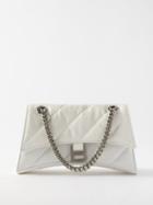 Balenciaga - Crush S Quilted Creased-leather Shoulder Bag - Womens - White