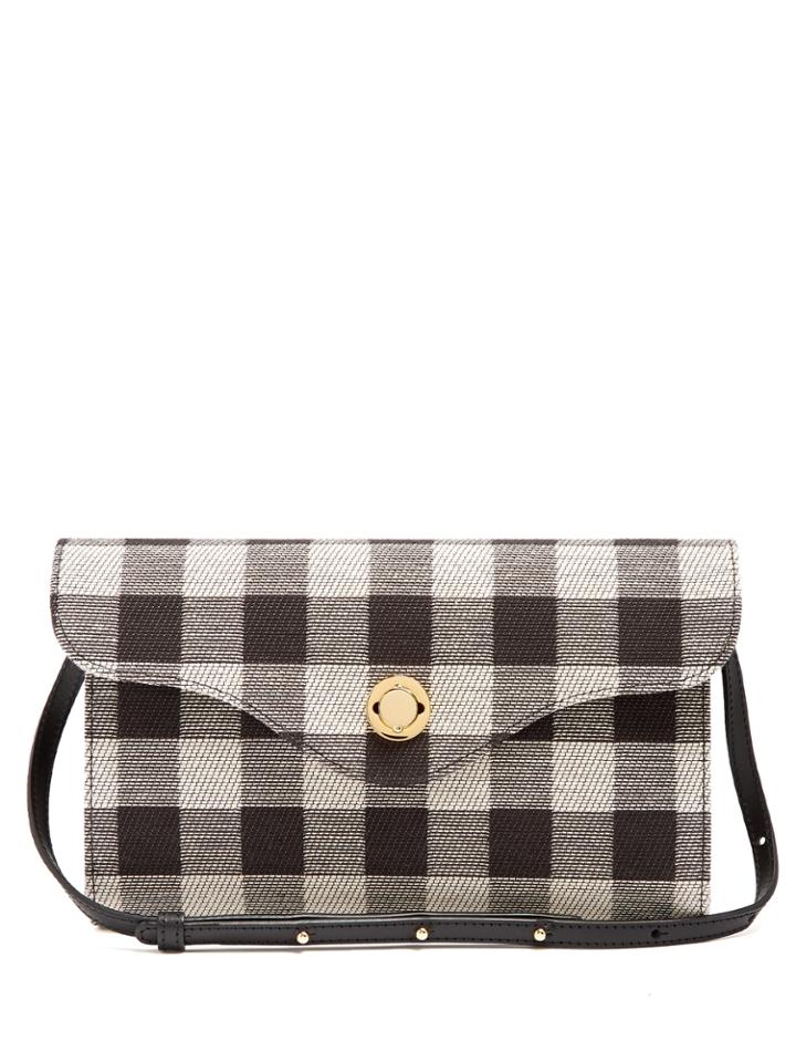 Mansur Gavriel Mini Baguette Gingham Shoulder Bag