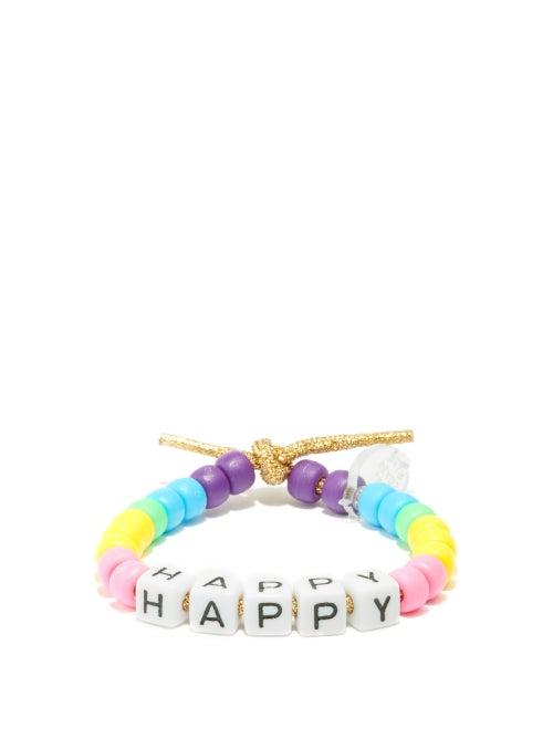 Ladies Jewellery Lauren Rubinski - Happy Beaded Bracelet - Womens - Gold Multi