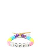 Ladies Jewellery Lauren Rubinski - Happy Beaded Bracelet - Womens - Gold Multi