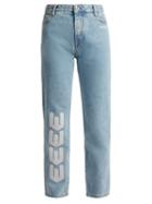 Matchesfashion.com Off-white - Embroidered Straight Leg Jeans - Womens - Denim