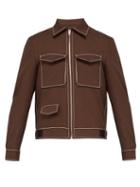 Matchesfashion.com Maison Margiela - Topstitched Twill Jacket - Mens - Brown