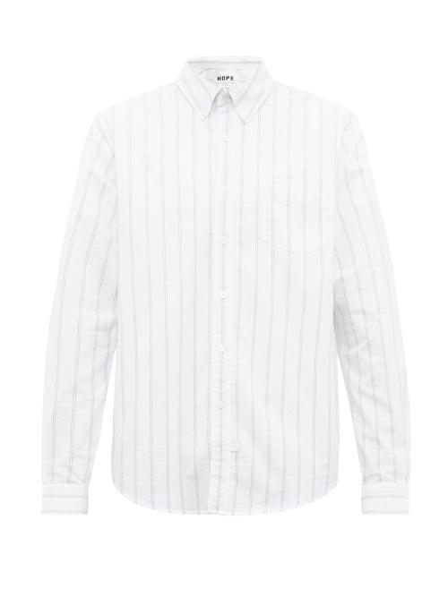 Matchesfashion.com Hope - Striped Cotton Oxford Shirt - Mens - White