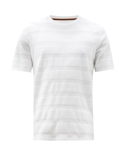 Matchesfashion.com Paul Smith - Striped Cotton-terry T-shirt - Mens - White