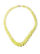 Matchesfashion.com Irene Neuwirth - Prehnite & 18kt Gold Beaded Necklace - Womens - Yellow