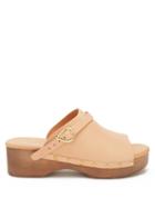 Ancient Greek Sandals - Open-toe Leather Clogs - Womens - Beige