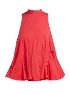 Matchesfashion.com Rhode Resort - Clara High Neck Cotton Top - Womens - Red