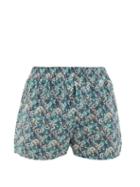 Matchesfashion.com Sunspel - Liberty Print Cotton Boxer Shorts - Mens - Blue Multi