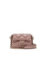 Matchesfashion.com Valentino - Candystud Leather Mini Cross Body Bag - Womens - Light Pink