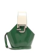 Matchesfashion.com Danse Lente - Johnny Mini Patent Leather Bucket Bag - Womens - Green Multi