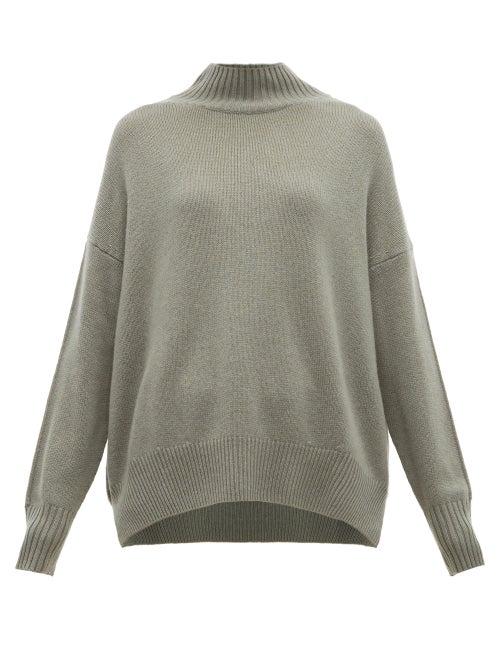 Matchesfashion.com Allude - High Neck Cashmere Sweater - Womens - Green