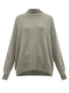 Matchesfashion.com Allude - High Neck Cashmere Sweater - Womens - Green