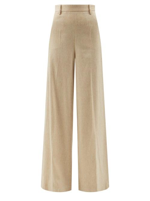 Altuzarra - Clio Virgin-wool Wide-leg Trousers - Womens - Camel