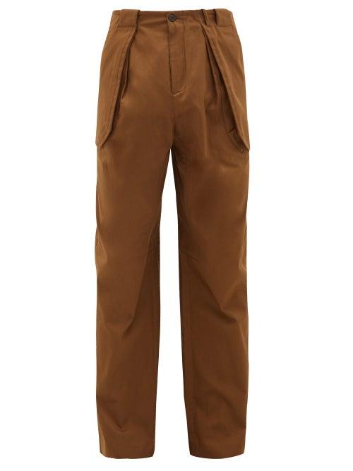 Matchesfashion.com Wales Bonner - Jose Wide-leg Cotton-blend Cargo Trousers - Mens - Brown