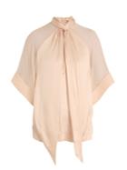 Givenchy High-neck Pleated Silk-satin Blouse
