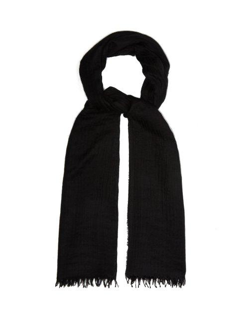 Matchesfashion.com Begg & Co. - Staffa Cashmere And Silk Blend Scarf - Mens - Black