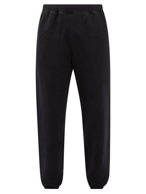 Aries - Temple-print Cotton-jersey Track Pants - Mens - Black