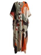 Adriana Degreas Tropiques Abstract-print Cotton Kaftan