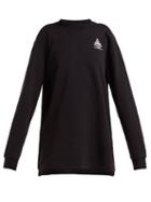 Matchesfashion.com Off-white - Logo Print Sweatshirt Cotton Mini Dress - Womens - Black