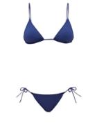Matchesfashion.com Eres - Mouna Malou Triangle Bikini - Womens - Blue