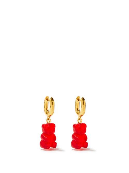 Matchesfashion.com Balenciaga - Gummy Bear Hoop Earrings - Womens - Red