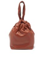Ladies Bags Jil Sander - Drawstring-top Small Leather Clutch - Womens - Brown