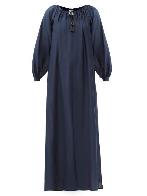 Matchesfashion.com Max Mara Beachwear - Armenia Dress - Womens - Navy