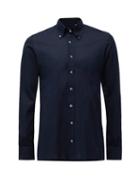 Matchesfashion.com Thom Sweeney - Button-down Cotton-oxford Shirt - Mens - Navy