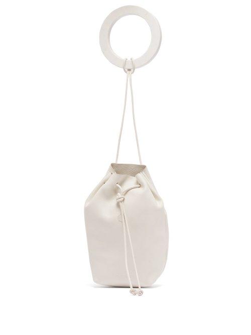 Matchesfashion.com Jil Sander - Drawstring Soft Leather Bag - Womens - White