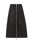 Ganni - High-rise Recycled-nylon Midi Skirt - Womens - Black