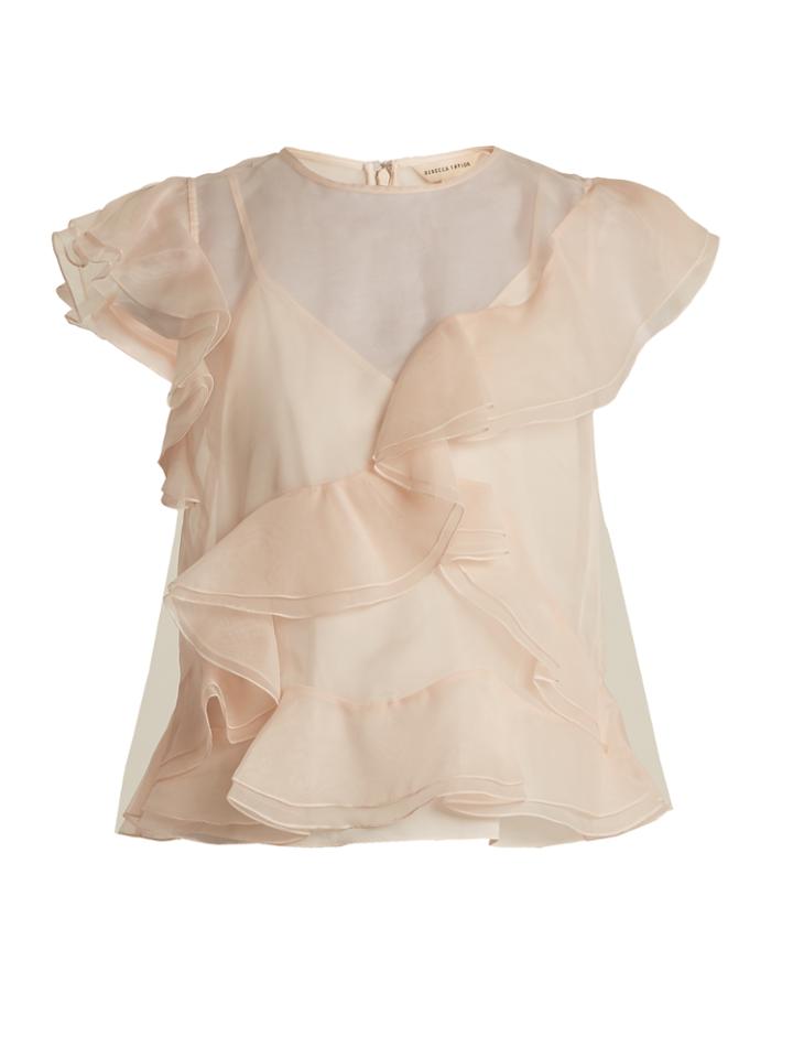 Rebecca Taylor Ruffled Silk-organza Top