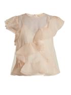 Rebecca Taylor Ruffled Silk-organza Top