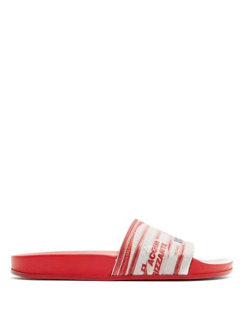 Matchesfashion.com Vetements - Multi Print Slides - Mens - Red Multi