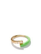 Ladies Fine Jewellery Melissa Kaye - Lola Diamond, Enamel & 18kt Gold Ring - Womens - Green Gold